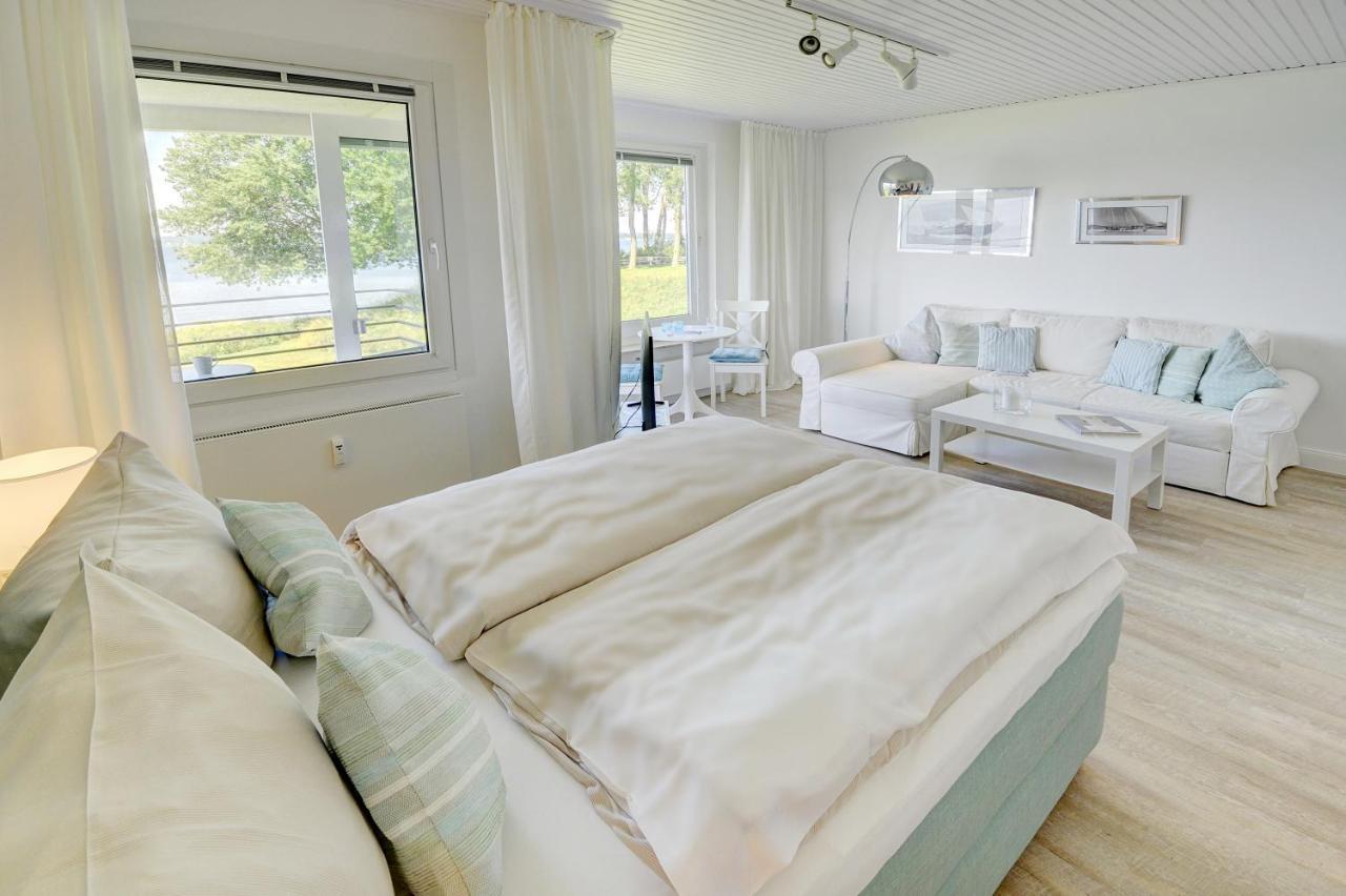Fewo1846 - Fjordview - Komfortables Studioapartment Mit Balkon Und Meerblick Glücksburg Екстериор снимка