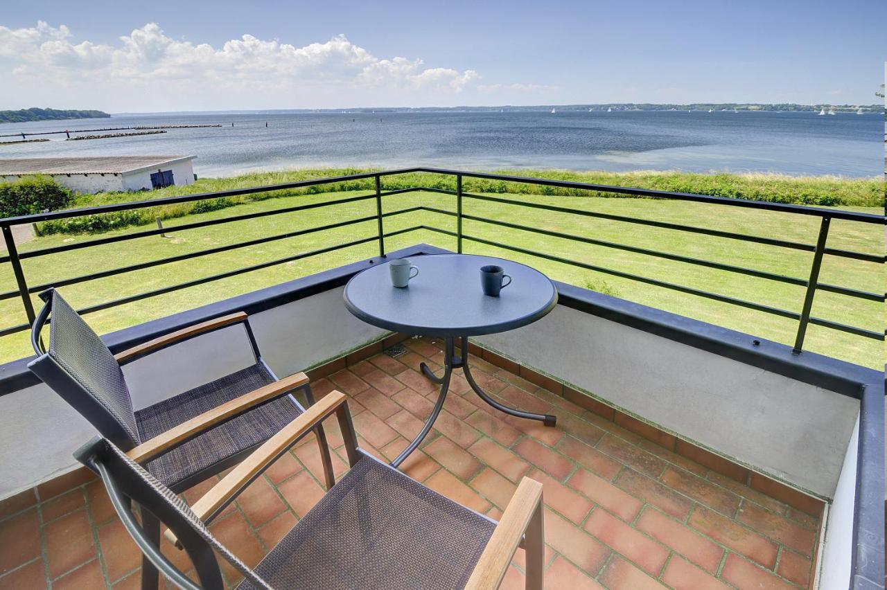 Fewo1846 - Fjordview - Komfortables Studioapartment Mit Balkon Und Meerblick Glücksburg Екстериор снимка